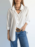 Blusa Tencel, color Blanco