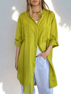 Blusa Italiana Larga, color Pistacho