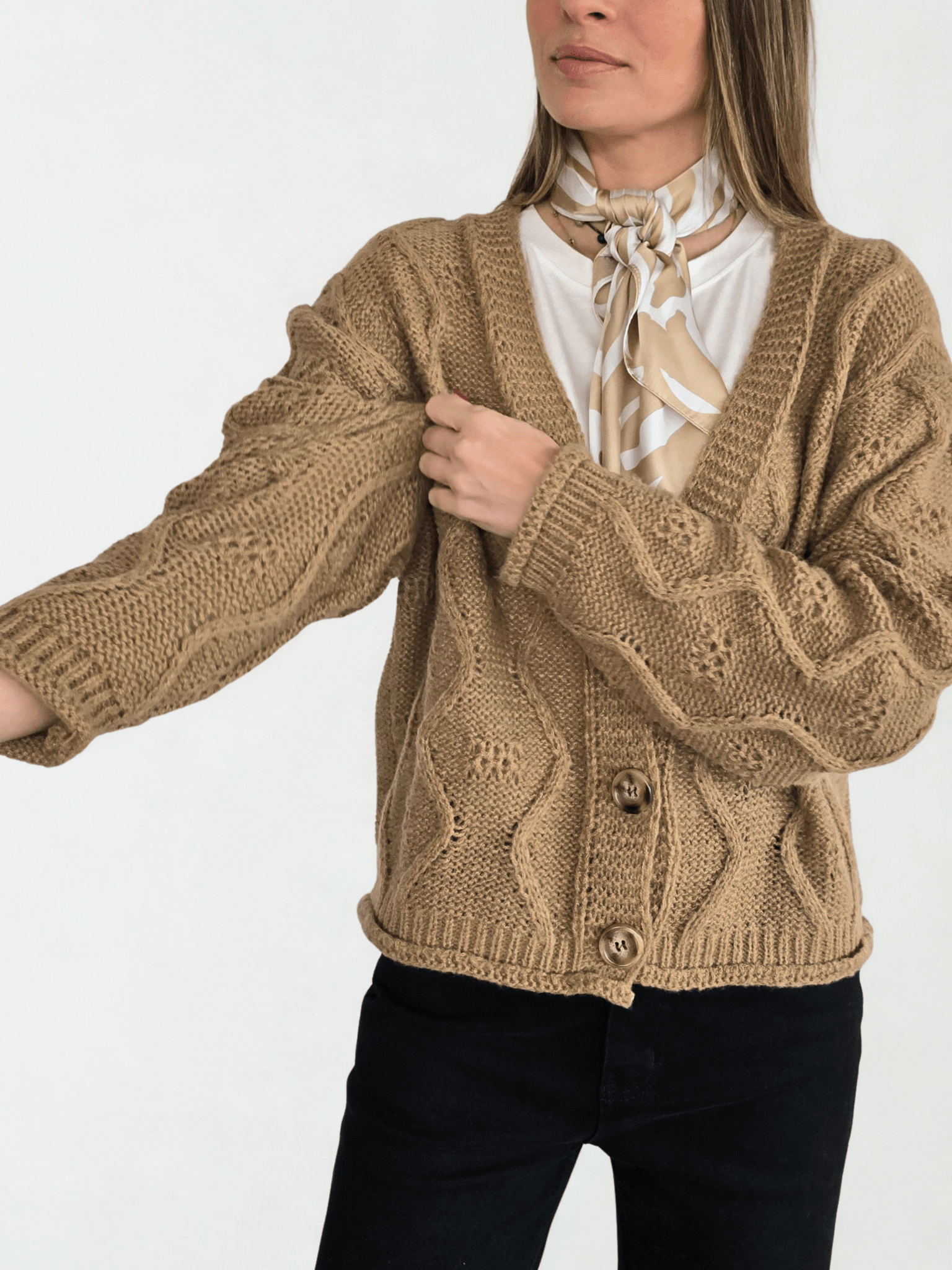Chaleco Rombos, color Camel