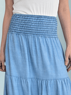 Pollera Italiana Jeans, color Celeste
