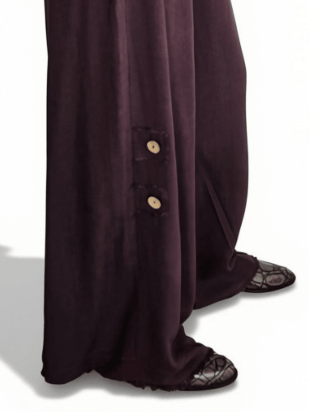 Pantalón con Botones a los Lados, color Chocolate