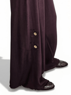 Pantalón con Botones a los Lados, color Chocolate
