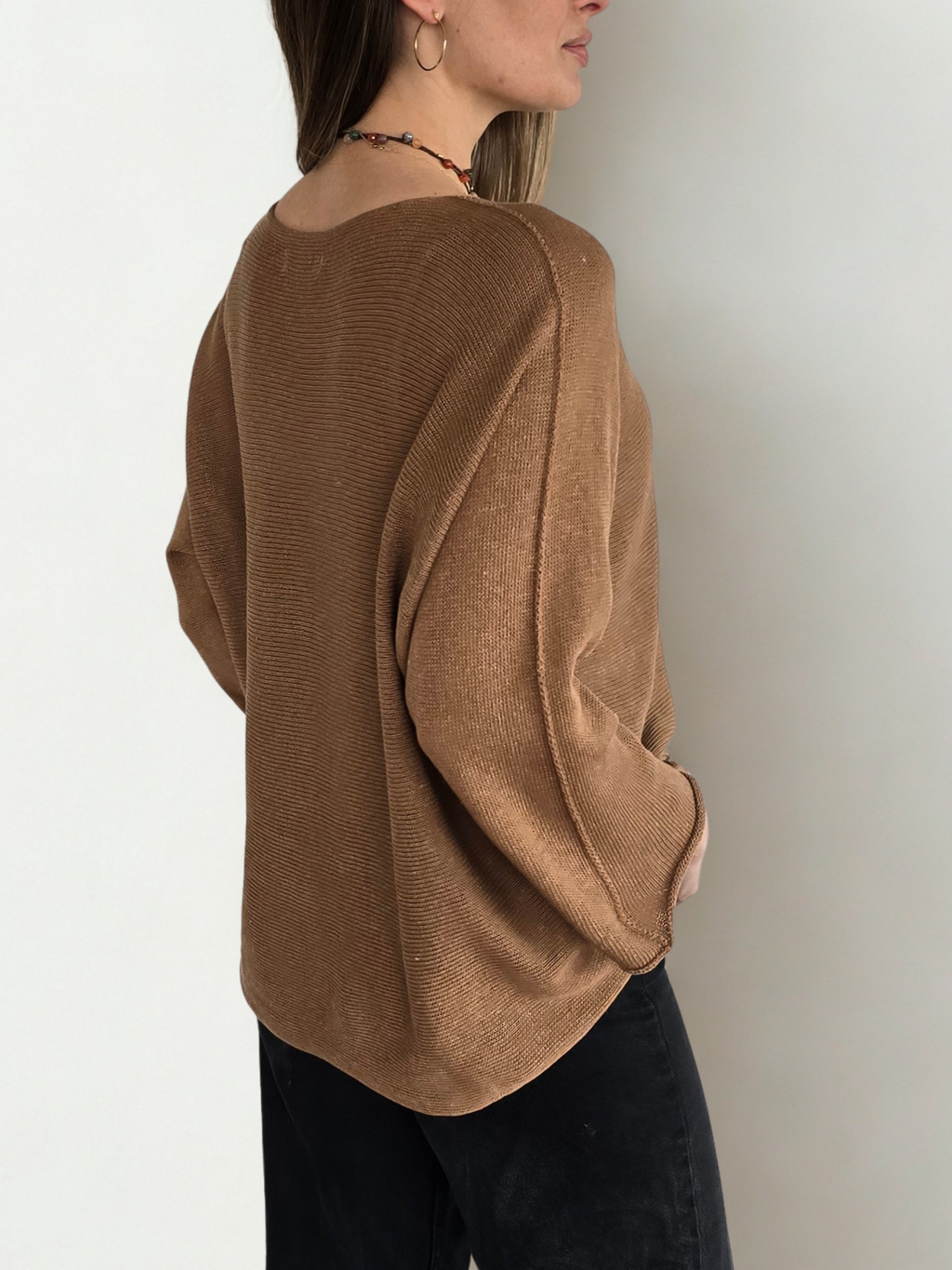 Sweater Italiano Básico, color Camel