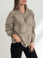 Chaqueta Bomber Bordada, color Verde