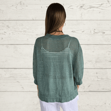 Cargar imagen en el visor de la galería, Chaqueta Bomber Italiana crochet, color Verde
