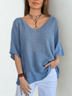 Sweater Italiano Hilo, color Celeste