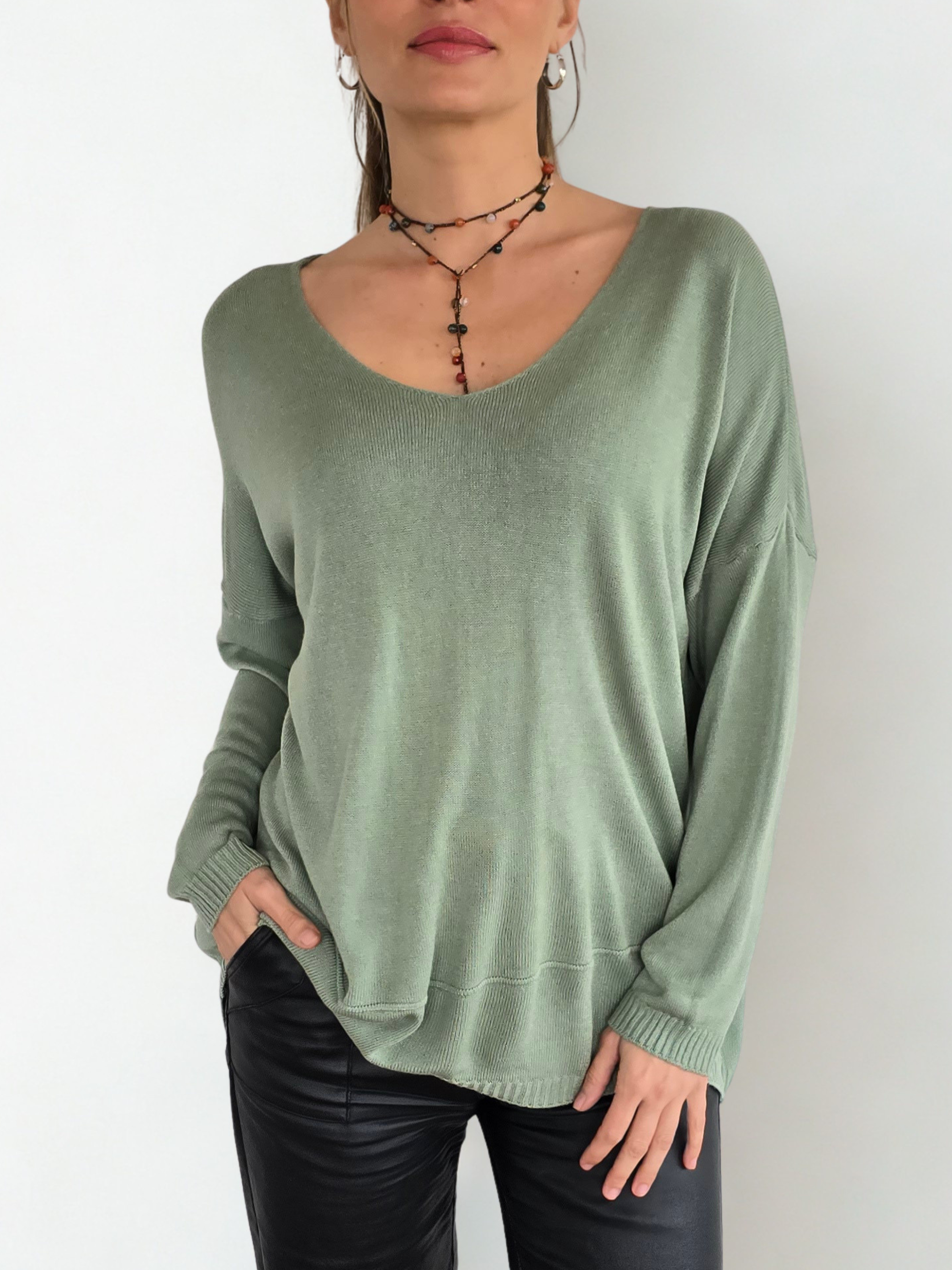 Sweater Italiano Ancho, color Verde Menta