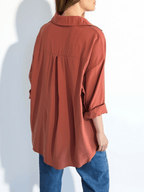 Blusa Tencel, color Terracota