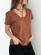 Polera Básica, color Terracota