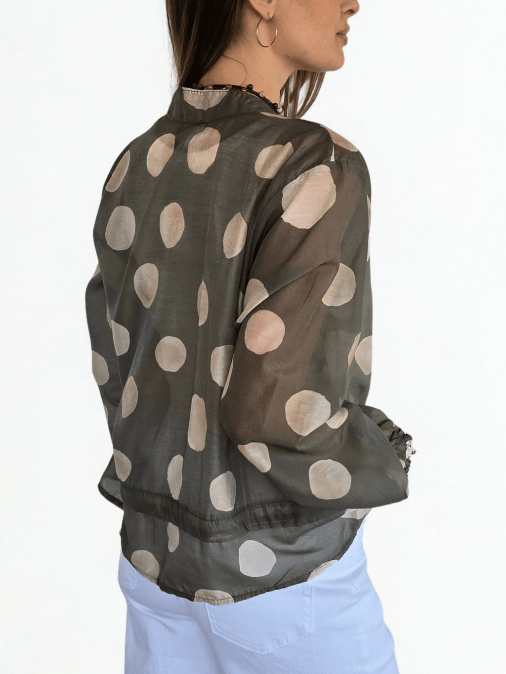 Chaqueta Italiana Lunares, fondo Verde