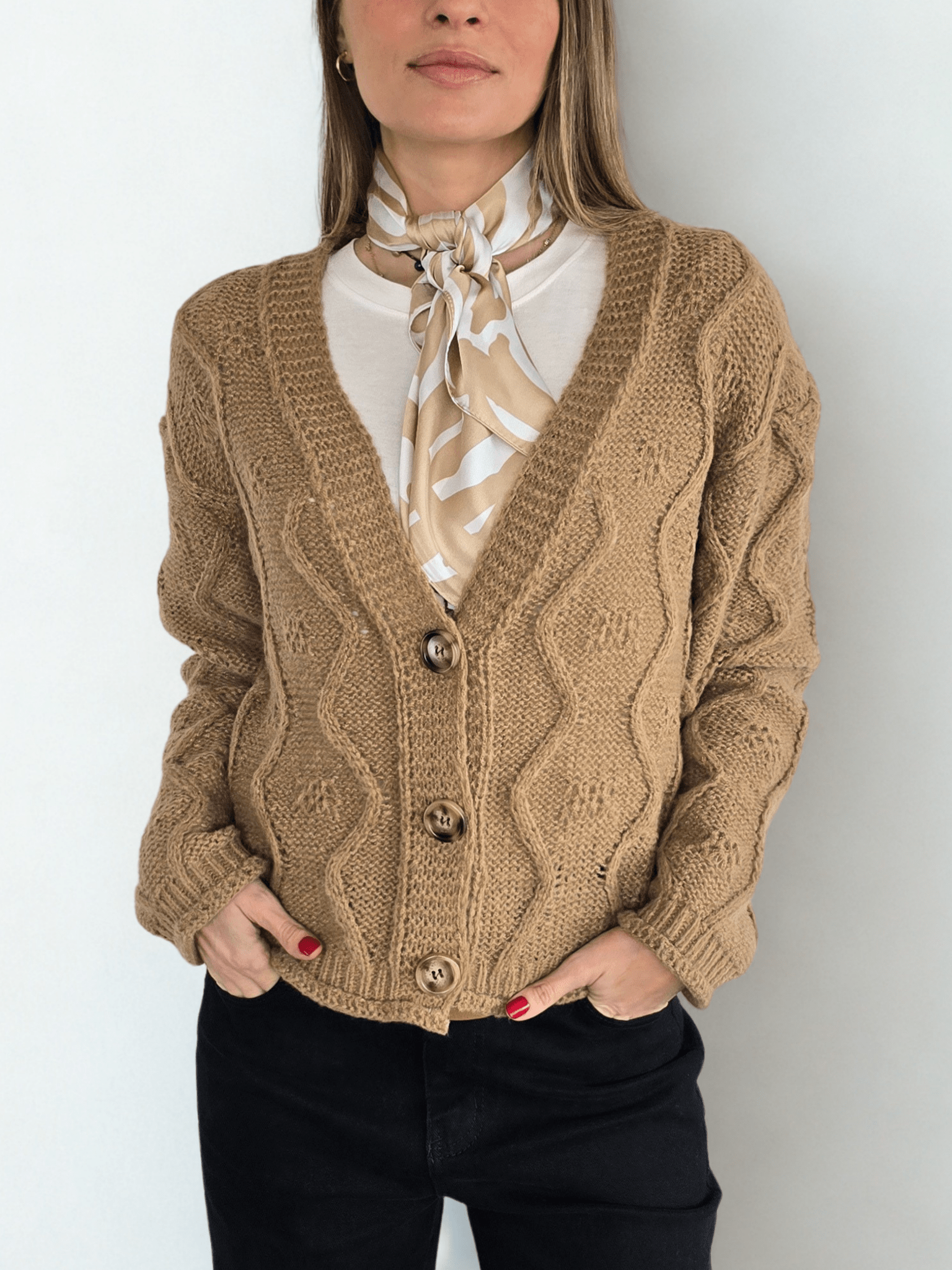 Chaleco Rombos, color Camel