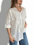 Blusa Bordada, color Blanco