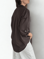 Blusa Italiana 100% Algodón, color Chocolate