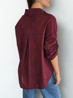 Blusa Italiana Estampada, fondo Burdeo