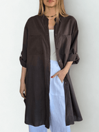 Blusa Italiana Larga, color Chocolate
