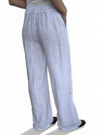 Pantalón 100% Lino Italiano, color Blanco