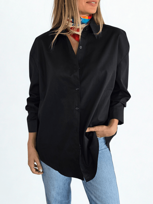 Blusa básica, color Negro
