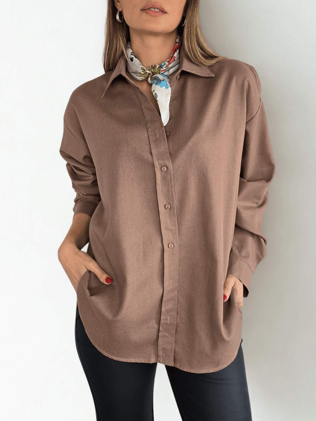 Blusa Básica, color Chocolate