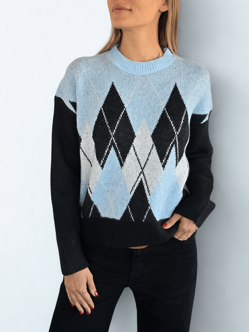 Sweater Rombo, fondo Negro