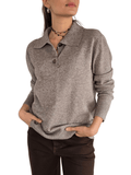 Sweater Tres Botones, color Taupe