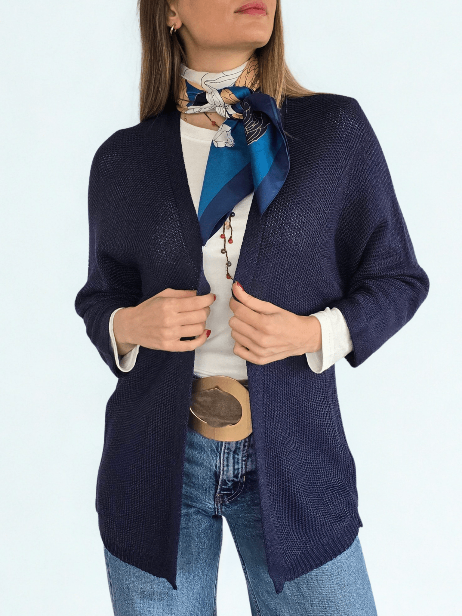 Chaleco Italiano Hilo, color Azul