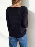 Sweater Básico escote en V, color Azul