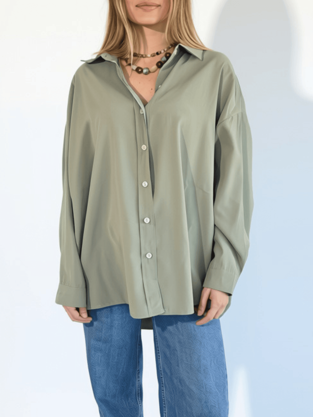 Blusa Tencel, color Verde