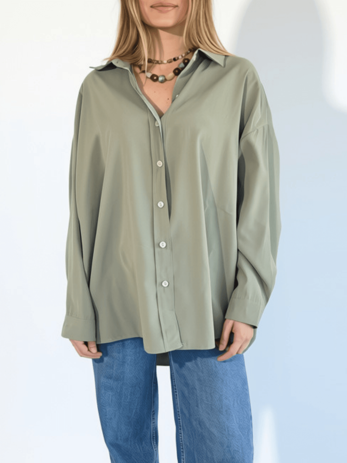 Blusa Tencel, color Verde
