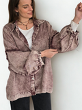 Chaqueta Teñida Delgada, color Guinda