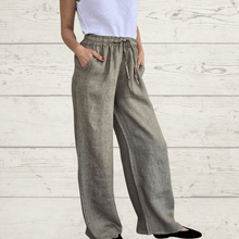 Cargar imagen en el visor de la galería, Pantalón 100% Lino Italiano, color Tostado
