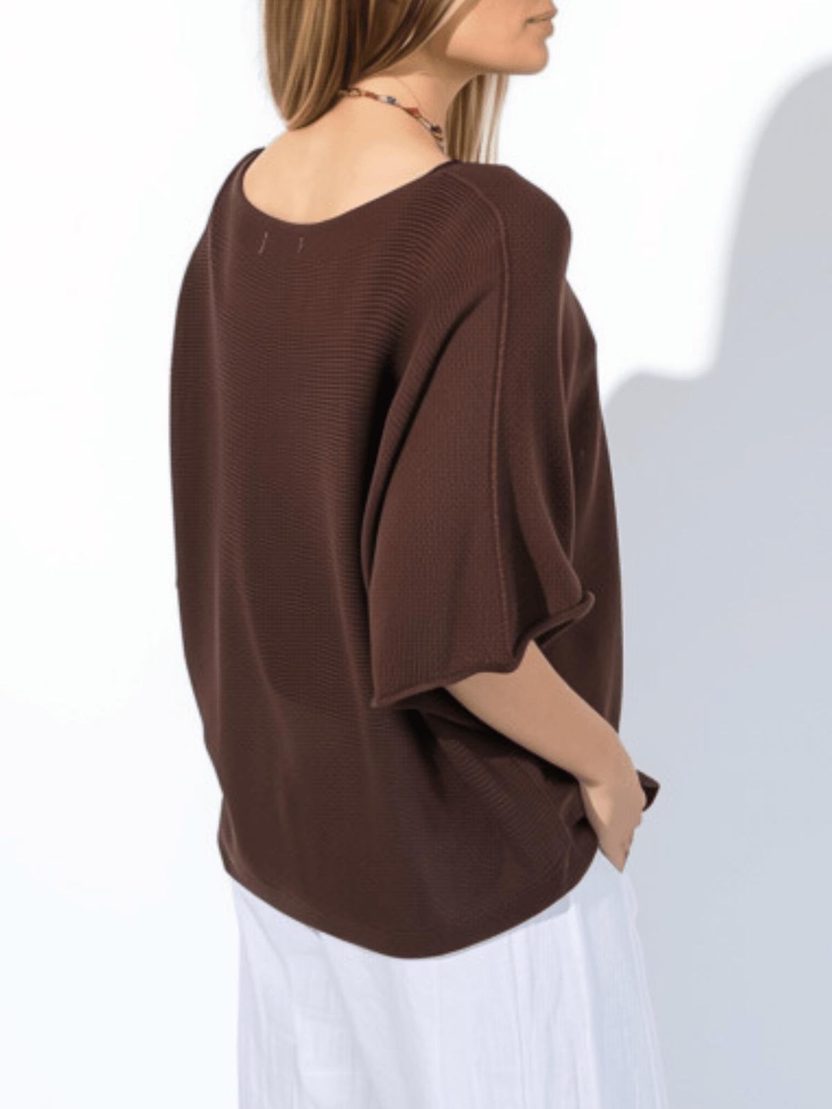 Sweater Italiano 3/4, color Chocolate