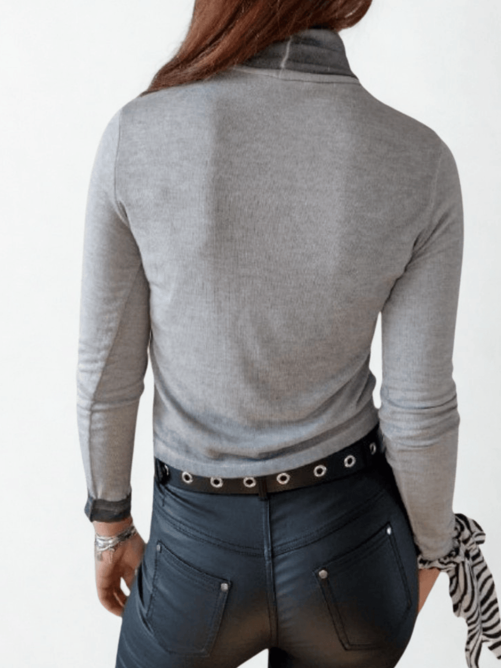 Polera Beatle Italiano corto degrade, color celeste