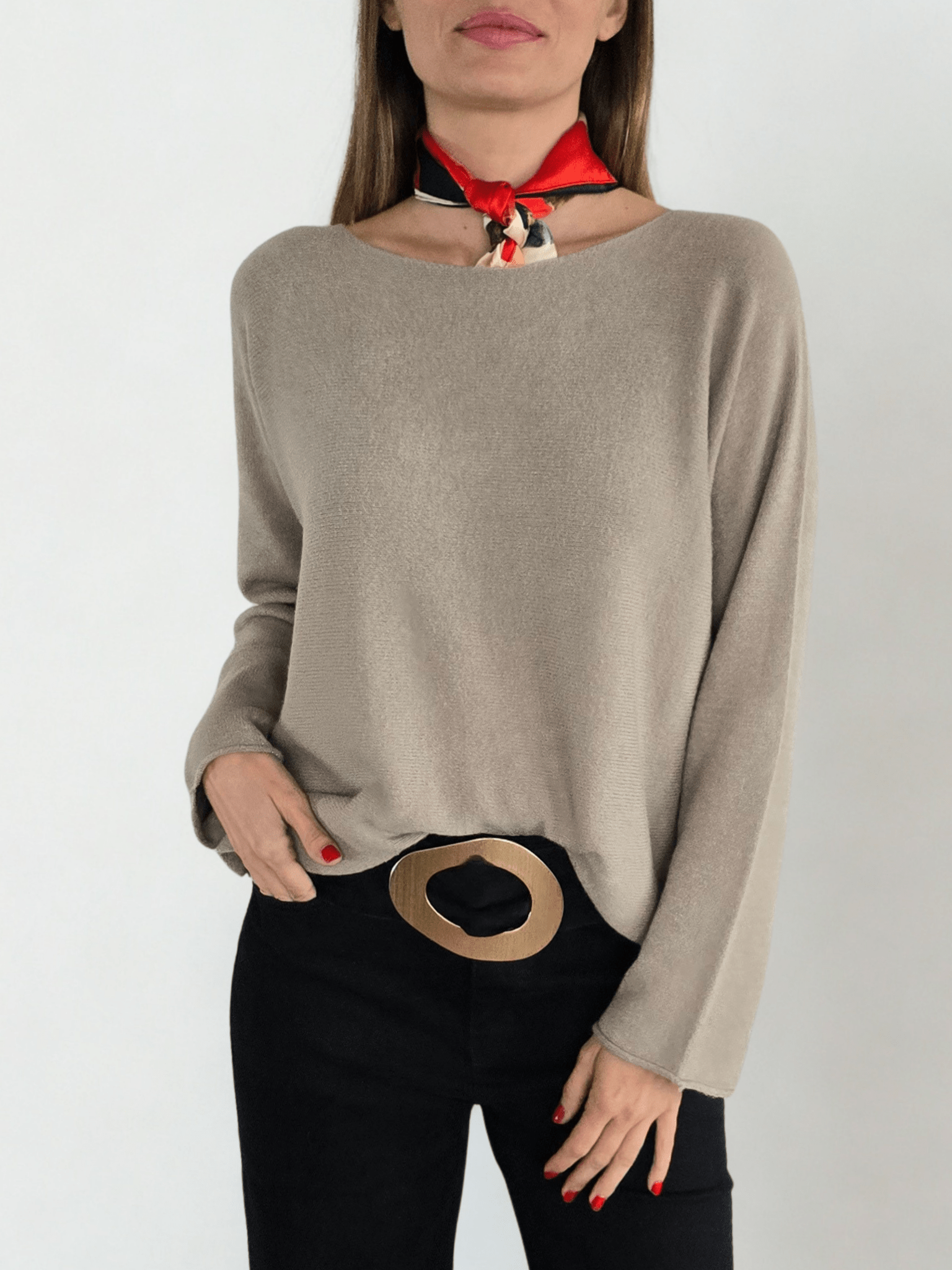 Sweater Italiano Básico, color Arena