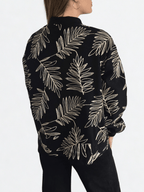 Chaqueta Bomber Bordada, color Negro