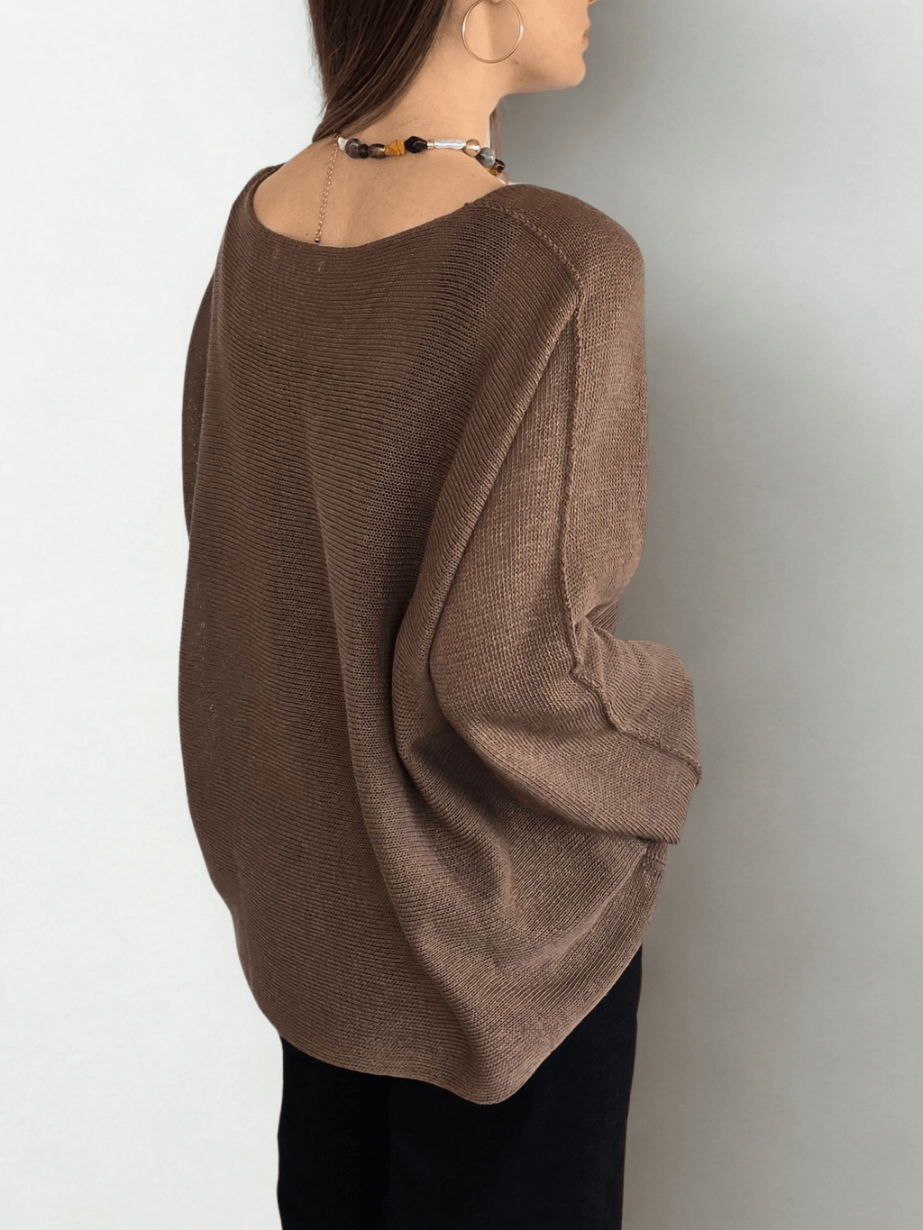 Sweater Italiano de Hilo, color Chocolate