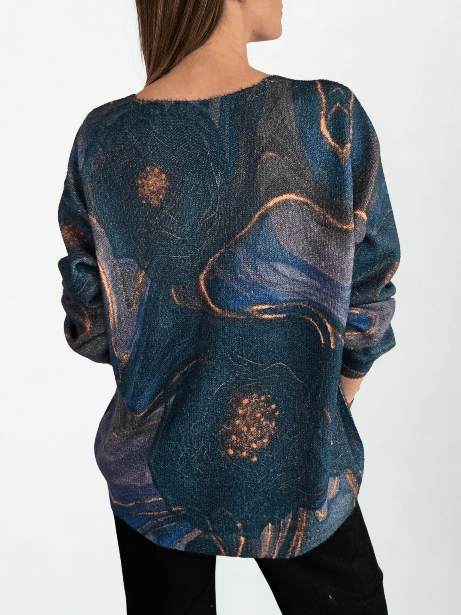 Sweater Estampado, tonos Verdes