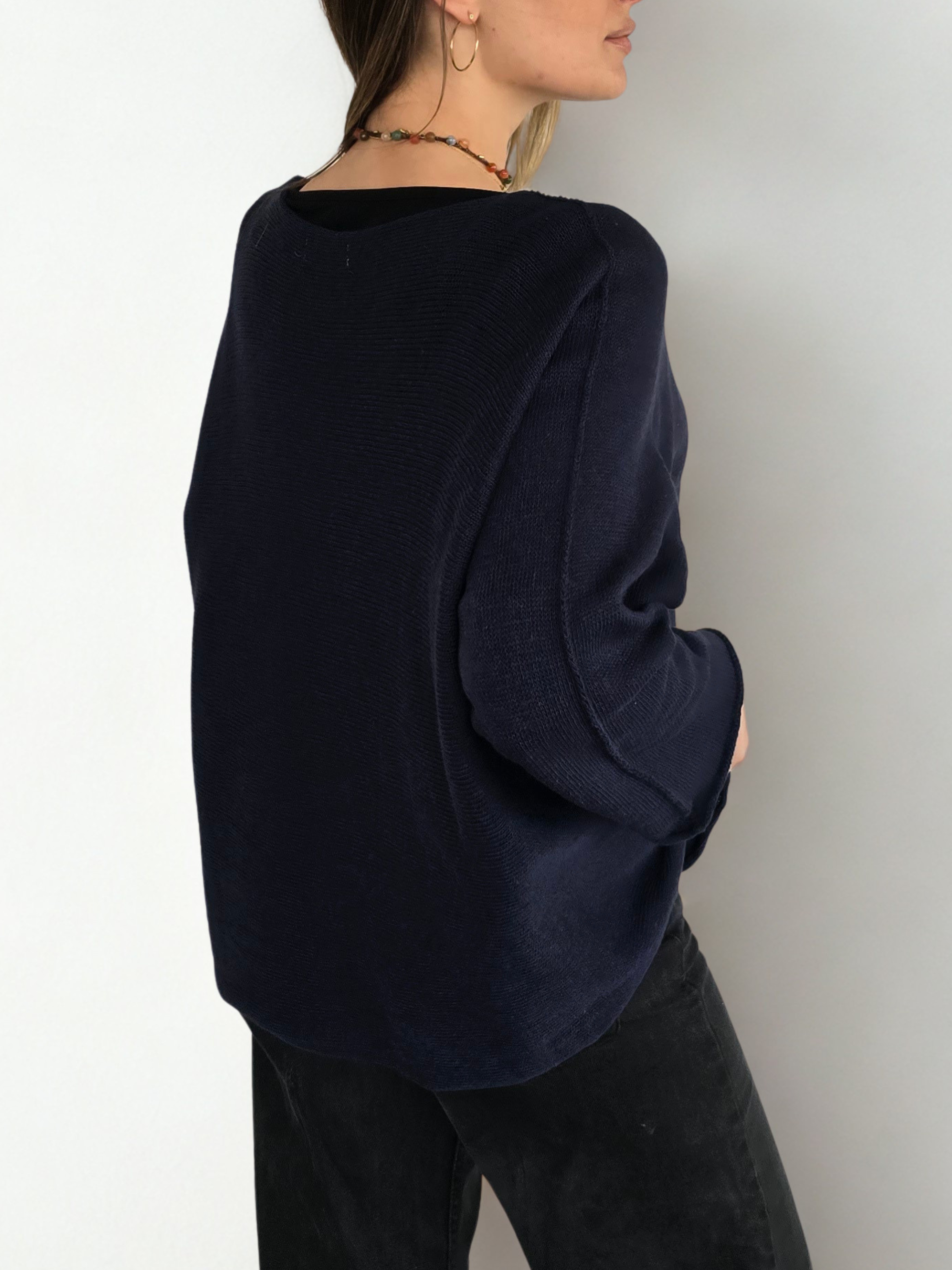 Sweater Italiano Básico, color Azul Marino