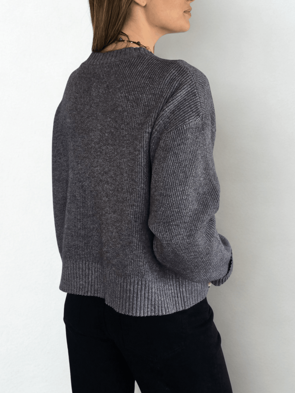 Chaleco Botones Dorados, color Gris