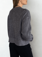 Chaleco Botones Dorados, color Gris