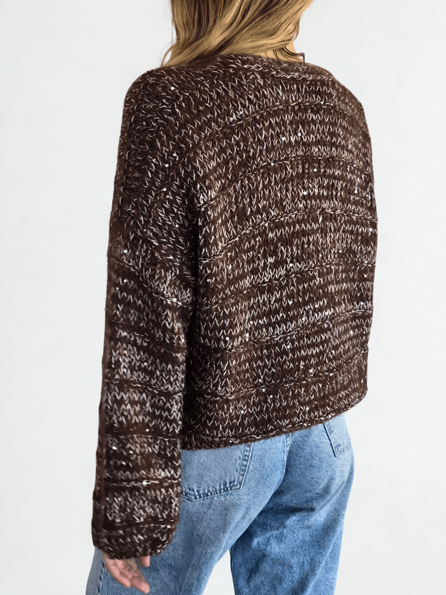 Chaleco Jaspeado, color Café