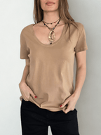 Polera Básica, color Camel