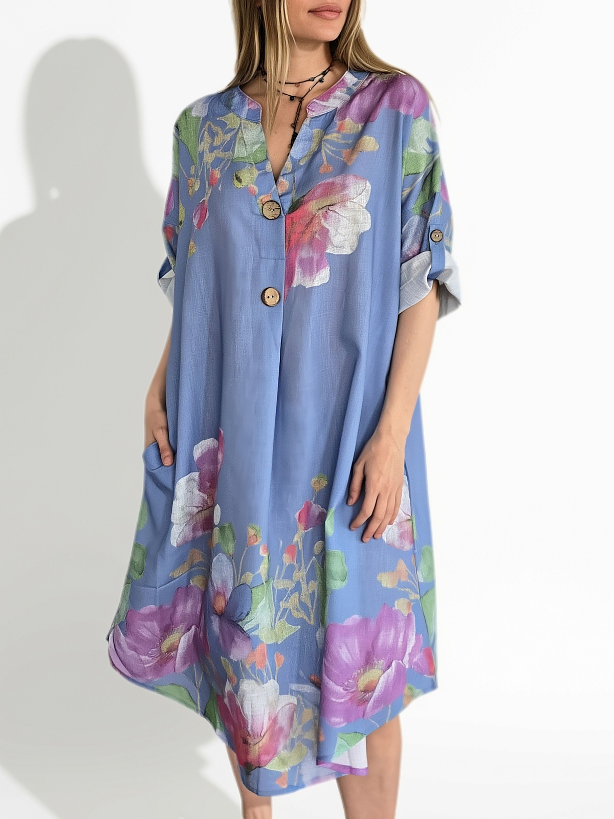 Vestido Estampado, fondo Jacinto