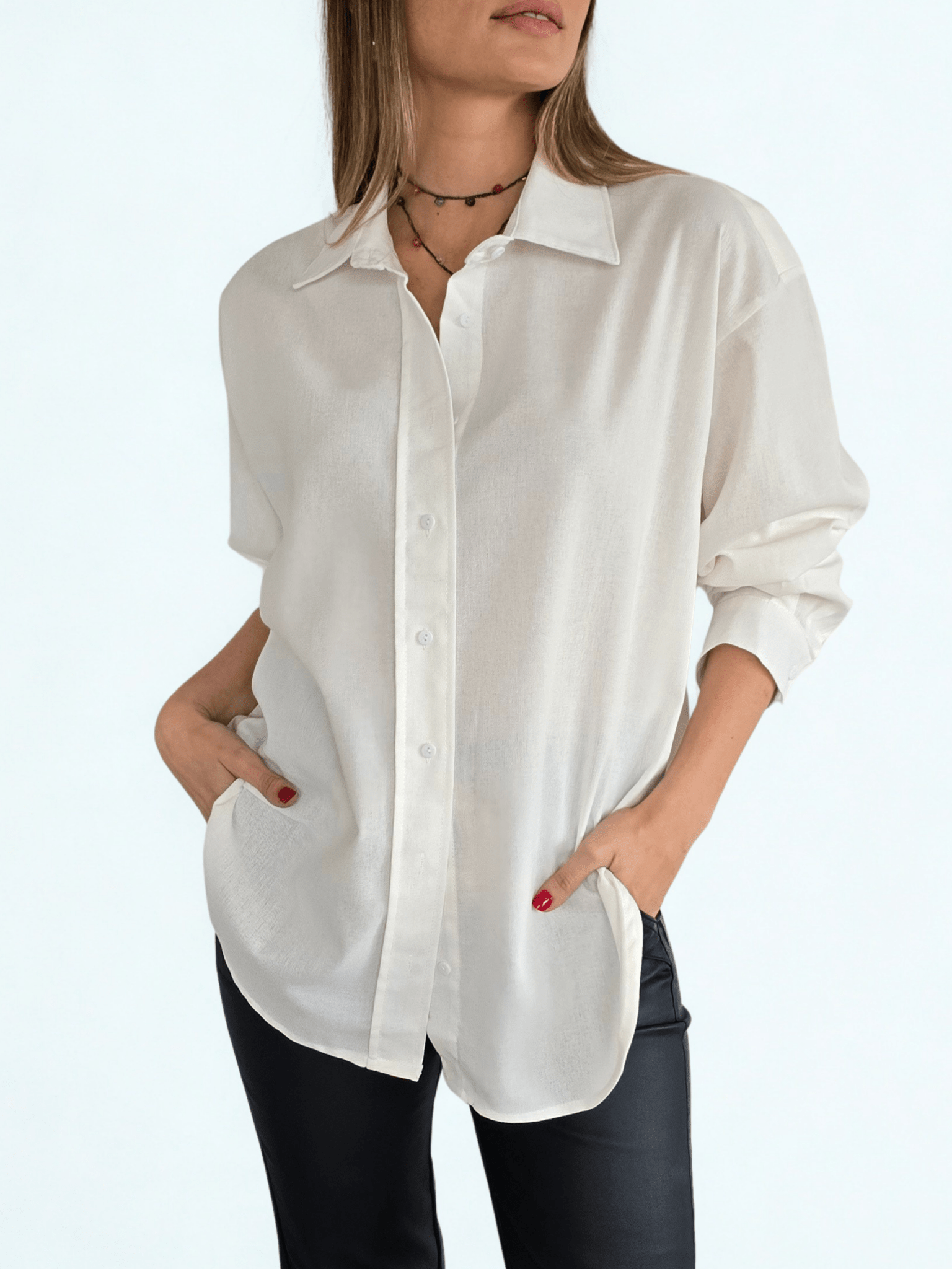 Blusa Básica, color Blanco