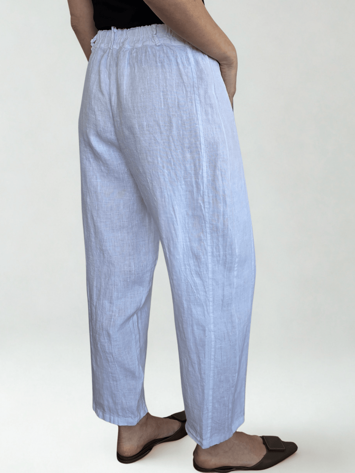 Pantalón Italiano 100% Lino, color Blanco