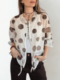 Chaqueta Italiana Lunares, fondo Beige