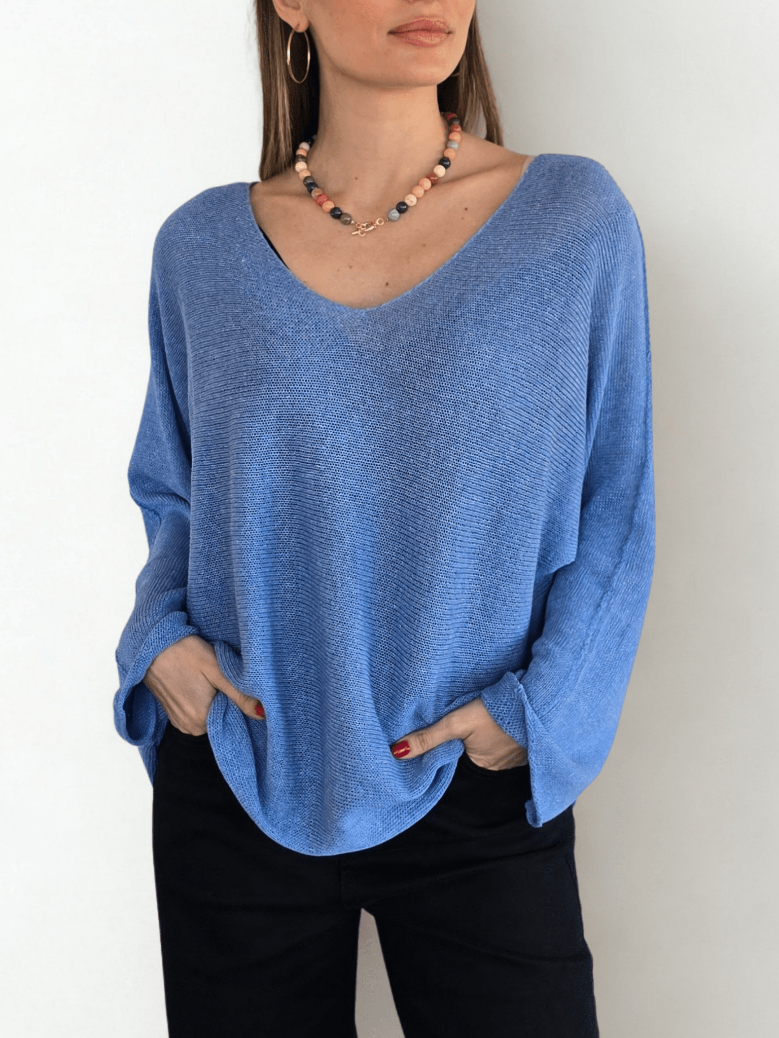 Sweater Italiano de Hilo, color Jacinto