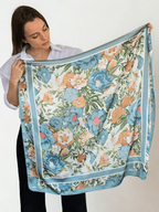 Pañuelo Estampado, Orilla Verde Menta