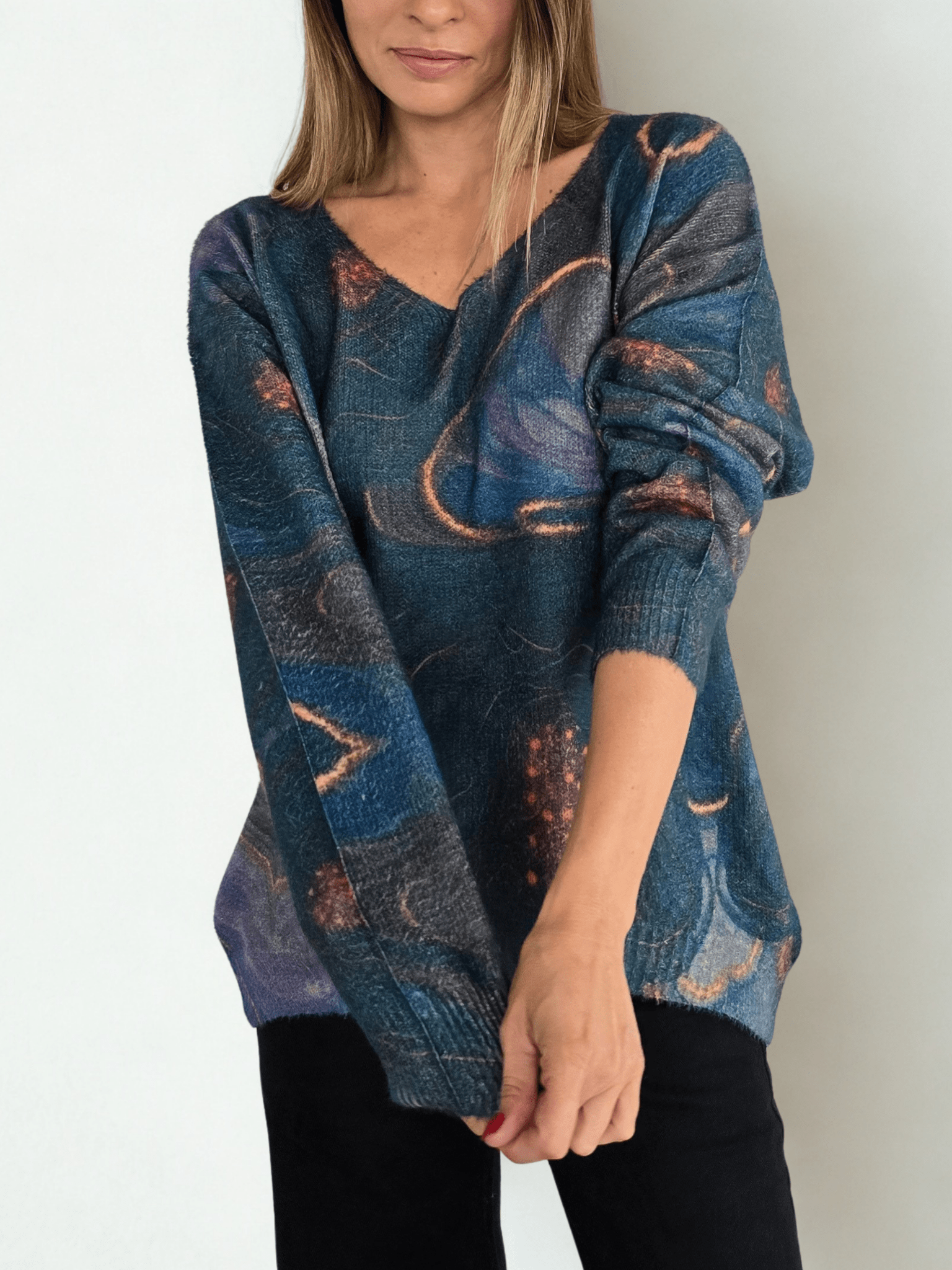 Sweater Estampado, tonos Verdes