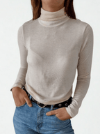 Polera Beatle Italiano corto, color blanco invierno