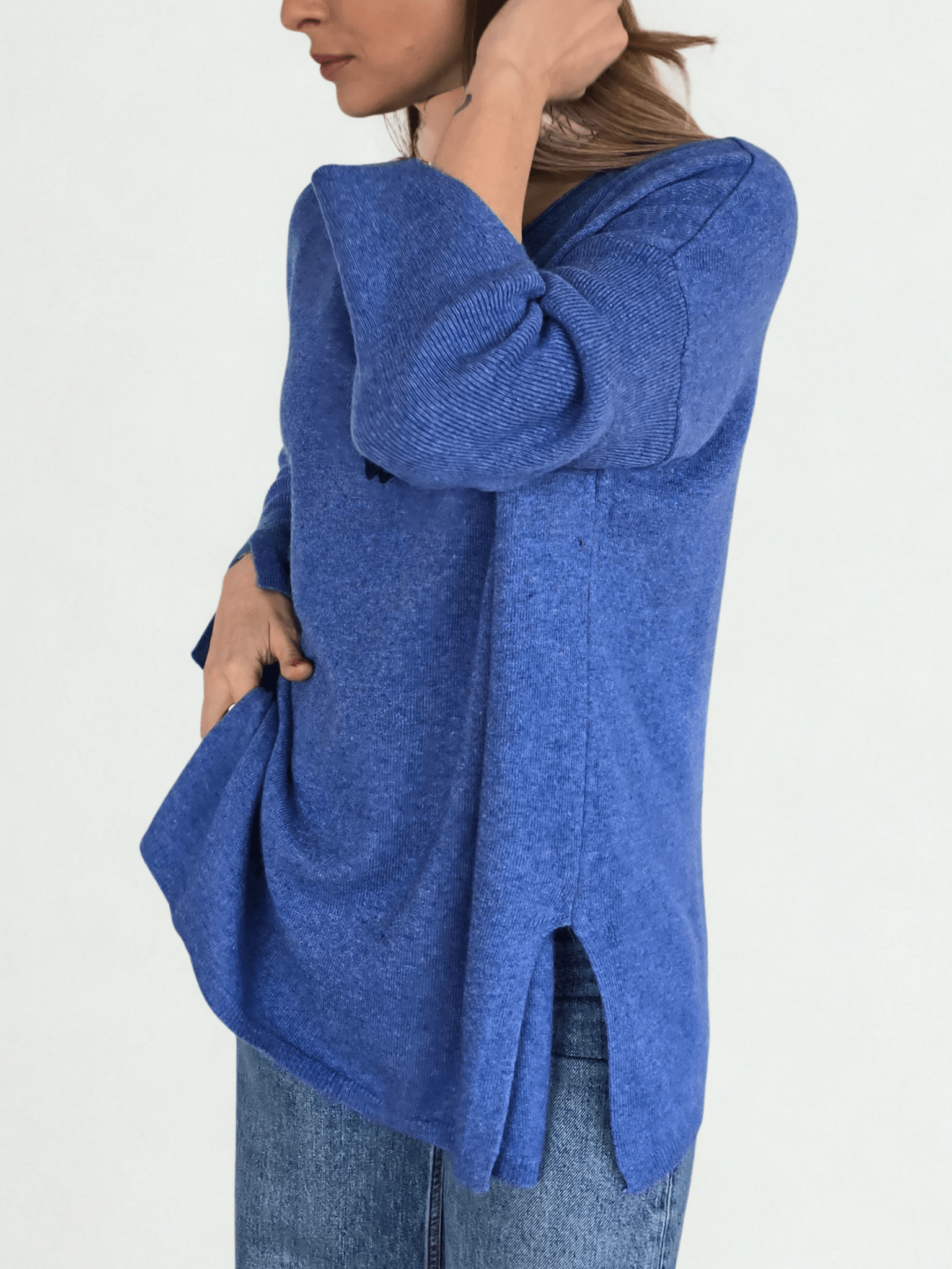 Sweater Italiano Puño Abierto, color Jacinto